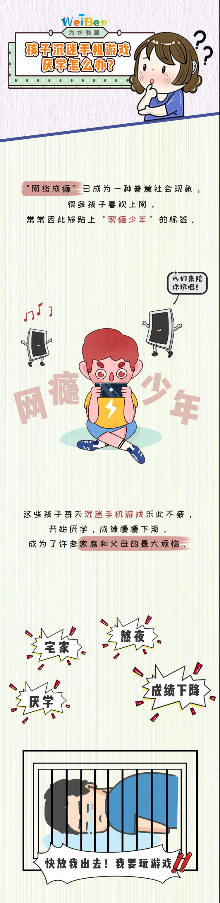 科普漫畫 | 孩子沉迷手機游戲厭學(xué)怎么辦？